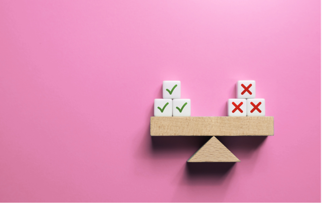 Balance représentant des ratios, des quotas